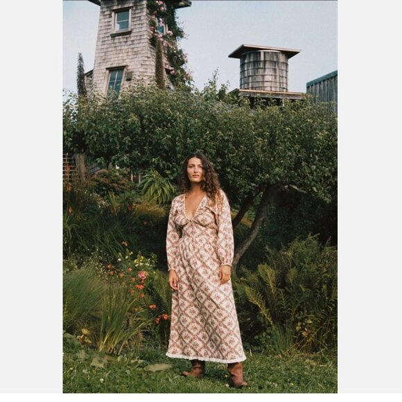 Christy Dawn The Venus Dress in Ivory Rose Lattice - Picture 4 of 10